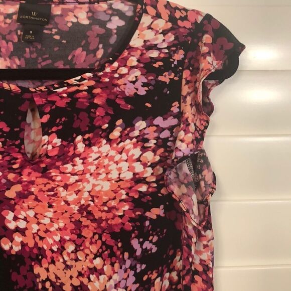 Worthington blouse chic core color splash tunic sleeveless - Picture 4 of 7